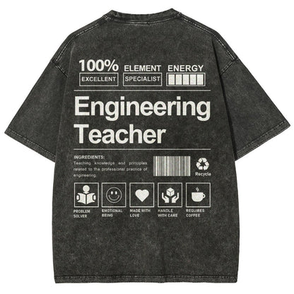 Engineering Teacher Unisex Washed T-Shirt