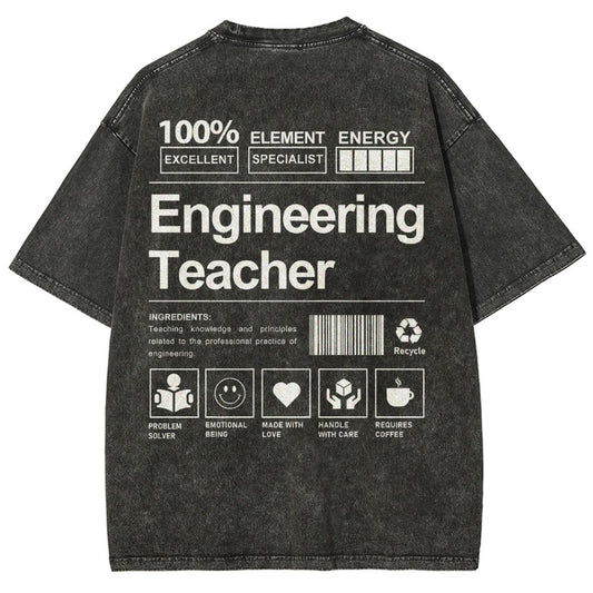 Engineering Teacher Unisex Washed T-Shirt