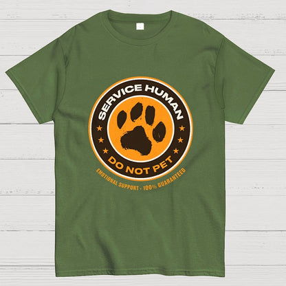 Service Human Do Not Pet Geek T-Shirt