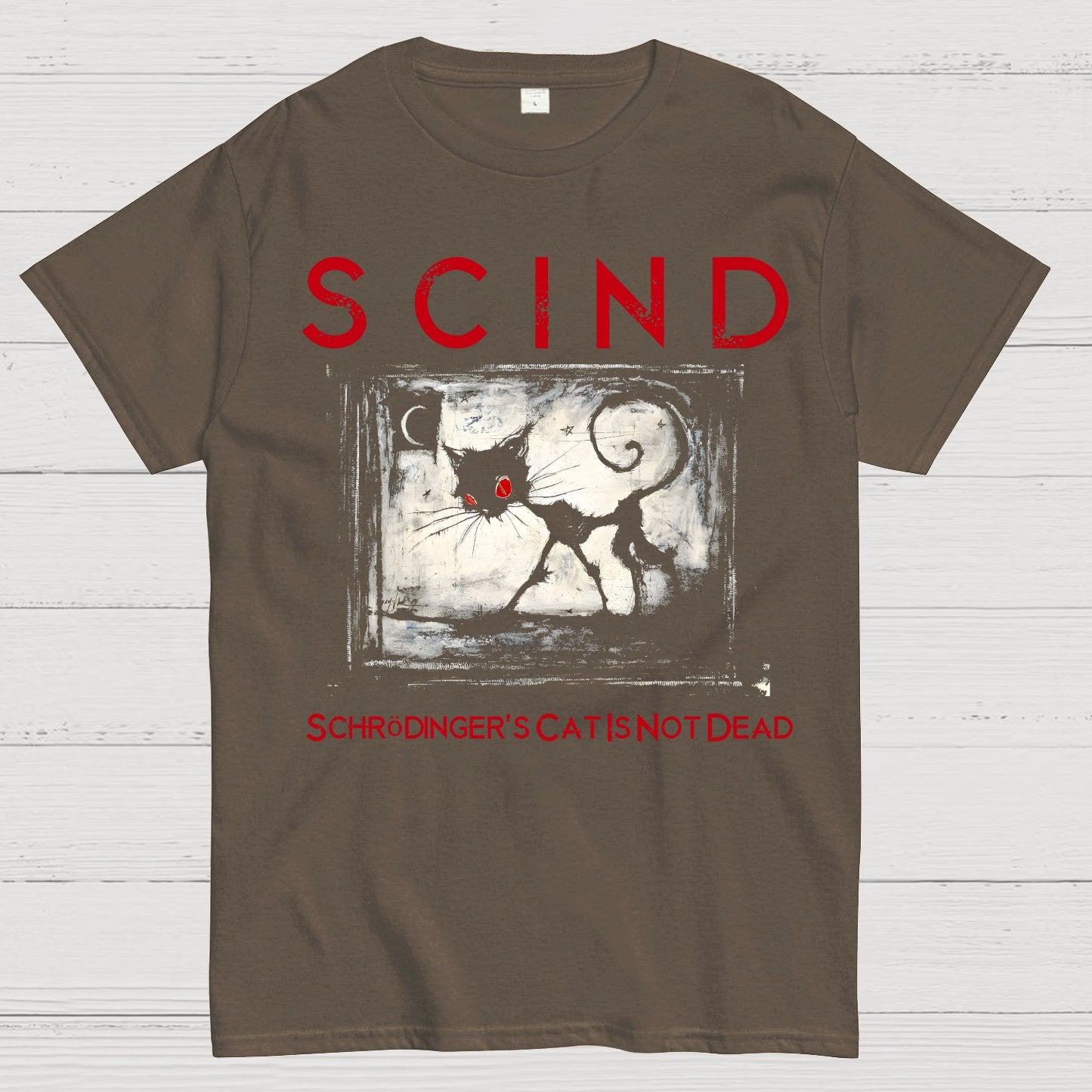 Schrödinger's Cat Is Not Dead | SCIND Geek T-Shirt