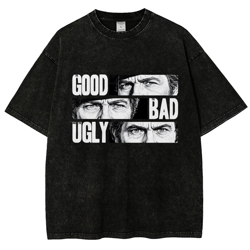 The Good The Bad The Ugly   Vintage Distressed T-shirt