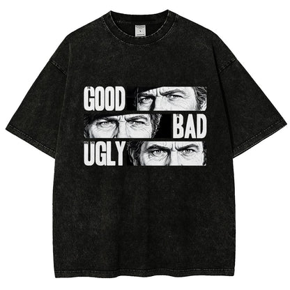 The Good The Bad The Ugly   Vintage Distressed T-shirt