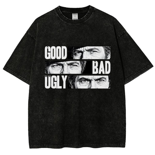 The Good The Bad The Ugly   Vintage Distressed T-shirt