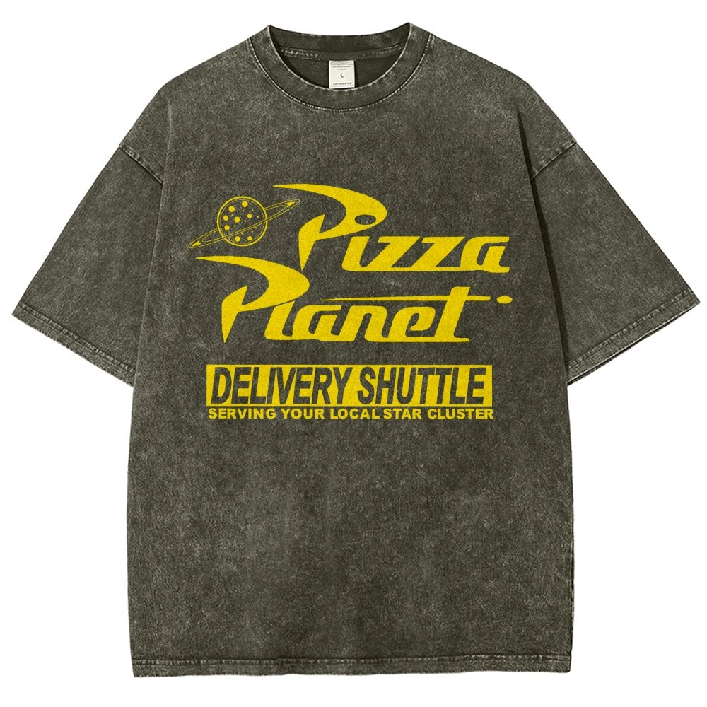 Cosmic Pizza Delivery Vintage Distressed T-shirt