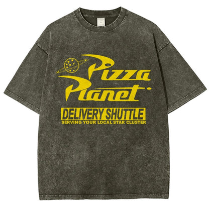 Cosmic Pizza Delivery Vintage Distressed T-shirt