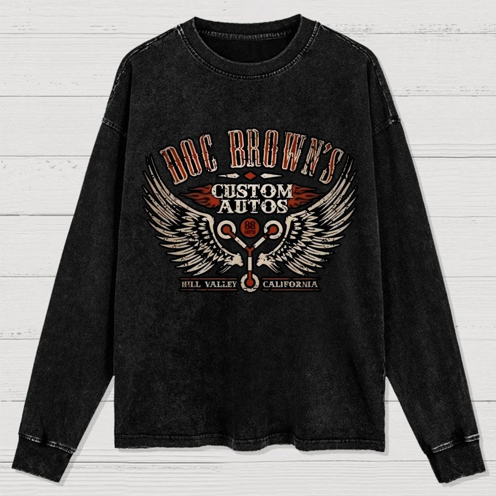 Doc Brown's Garage Washed Long Sleeve Tee