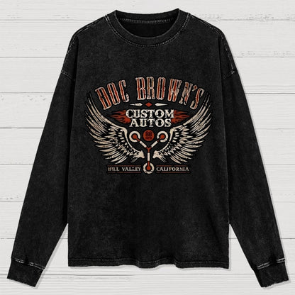 Doc Brown's Garage Washed Long Sleeve Tee