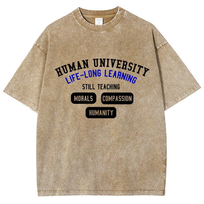 Human University Vintage Distressed T-shirt