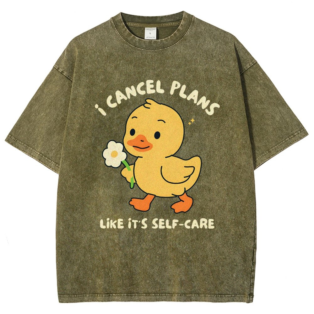 I Cancel Plans Vintage Distressed T-shirt