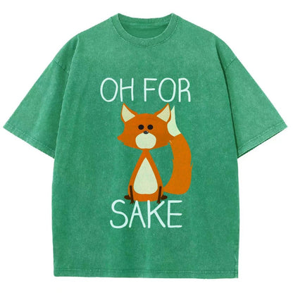 Oh For Fox Sake Vintage Distressed T-shirt