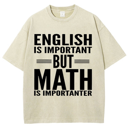 English is important but Math is importanter Vintage Distressed T-shirt