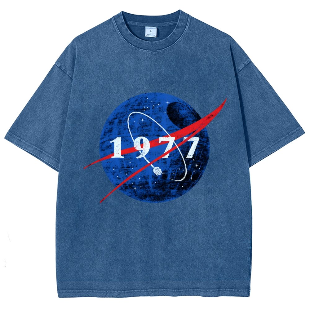 Space Force Origins 1977 Vintage Distressed T-shirt