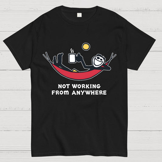Not Working Hammock Funny Geek T-Shirt