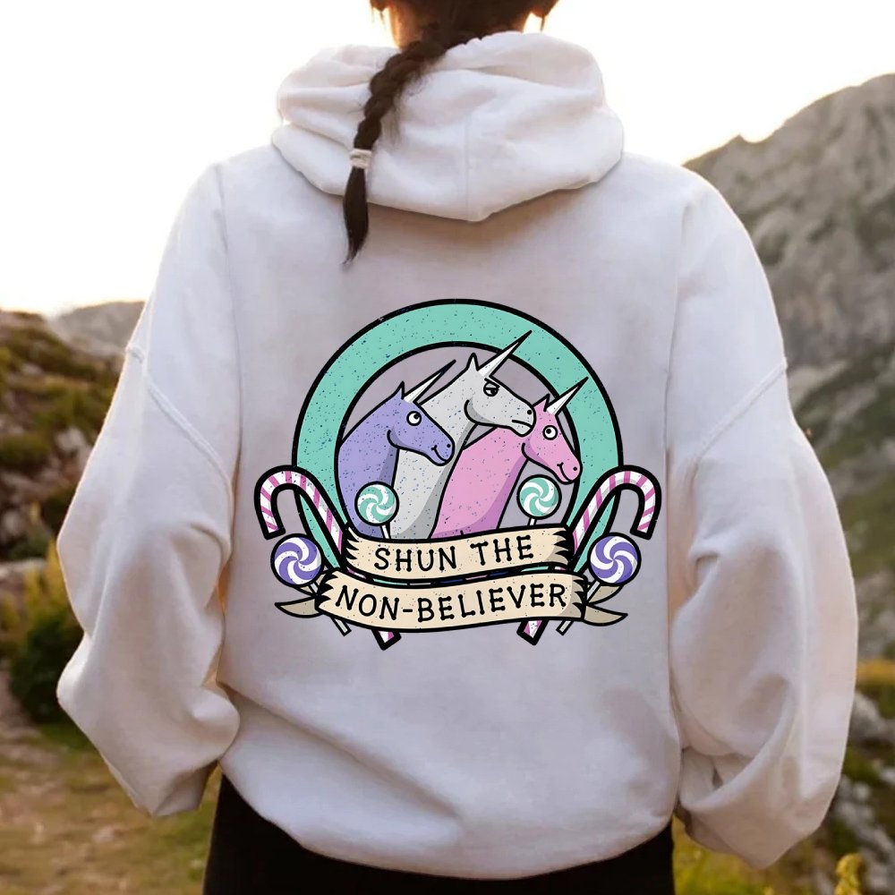 Shun The Non-Believer Printed Back Unisex Cotton Hoodie