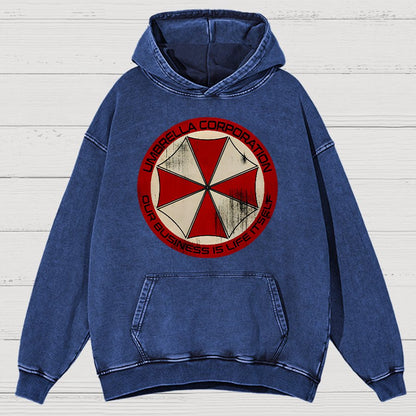 Our Business is Life Itself Vintage Distressed Hoodie