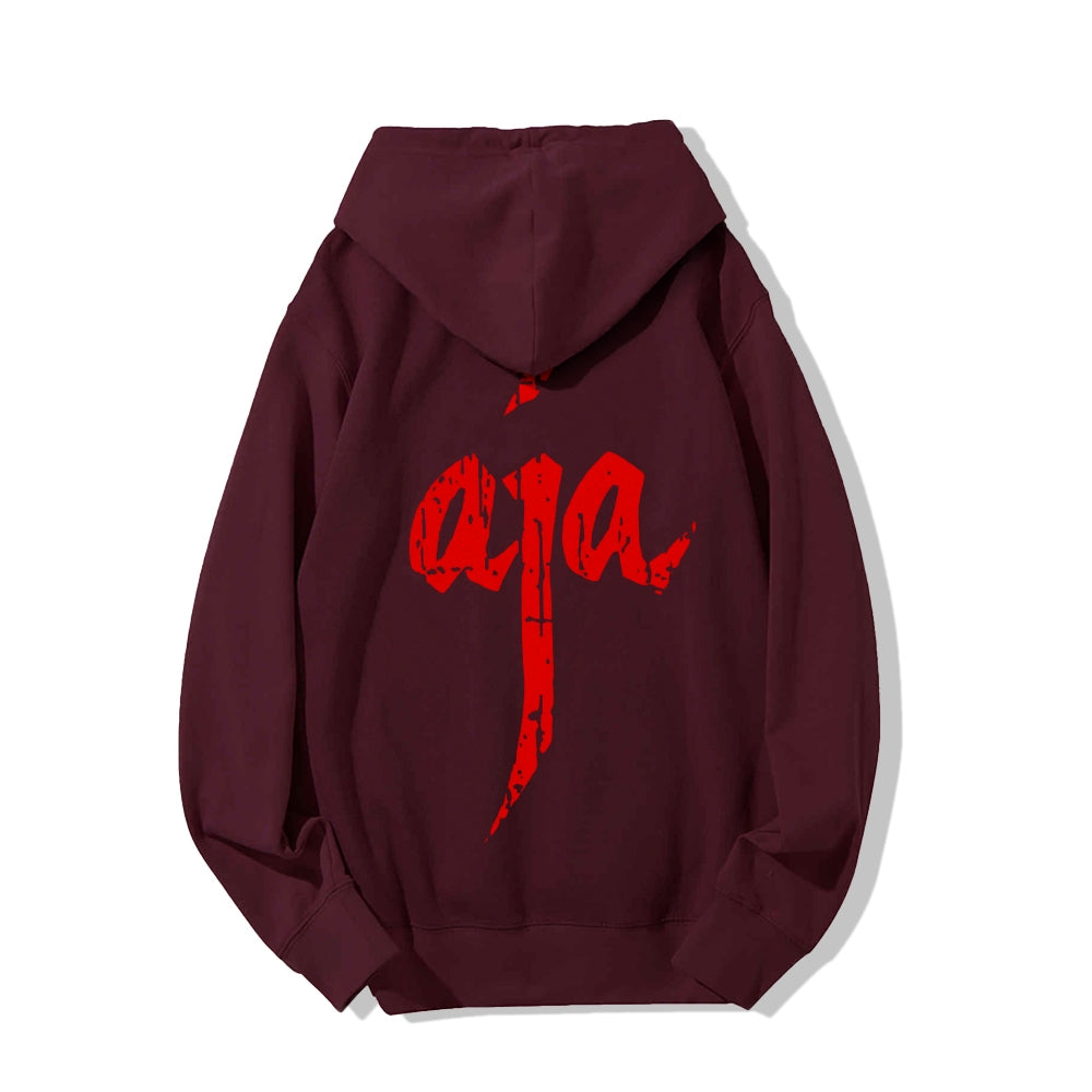 Aja Printed Back Unisex Cotton Hoodie