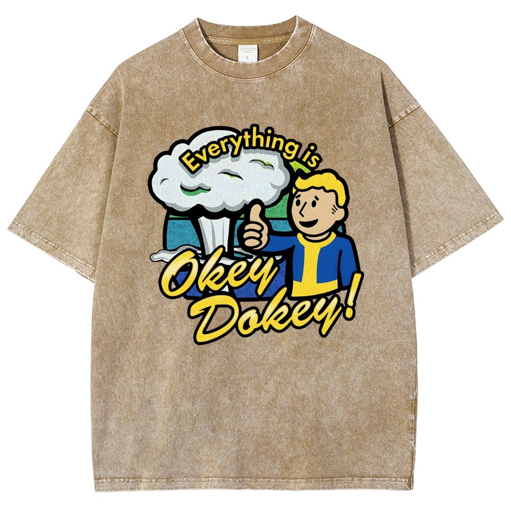 Everything Is Okey-Dokey Vintage Distressed T-shirt