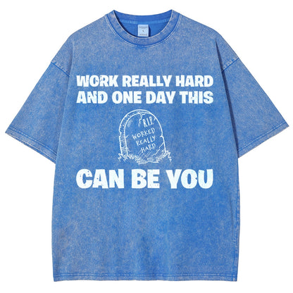 R.I.P. Worked Really Hard Vintage Distressed T-shirt
