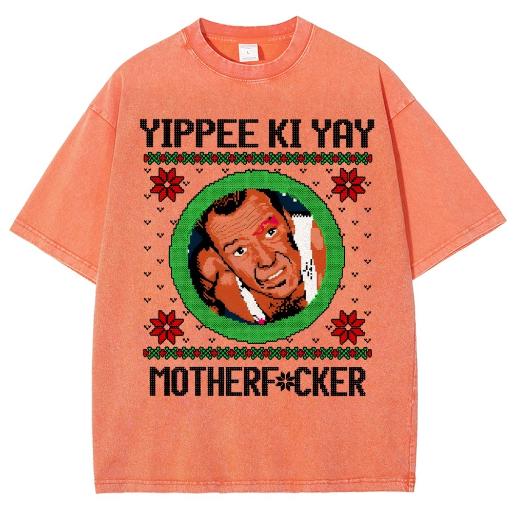Yippee Ki Yay Motherf Cker Vintage Distressed T-shirt