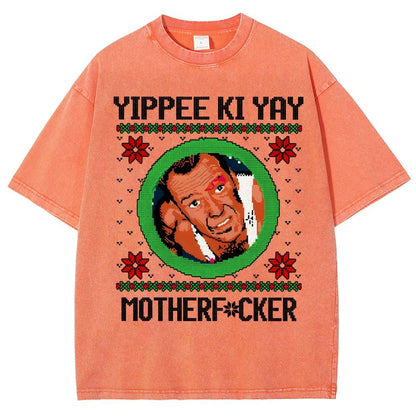 Yippee Ki Yay Motherf Cker Vintage Distressed T-shirt