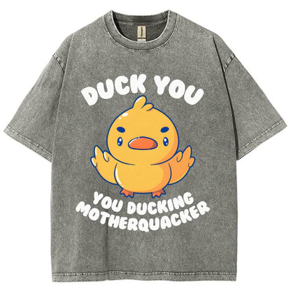 Ducking Motherquacker Vintage Distressed T-shirt