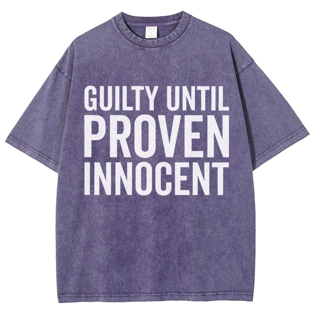 Guilty Until Proven Innocent Vintage Distressed T-shirt