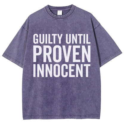 Guilty Until Proven Innocent Vintage Distressed T-shirt