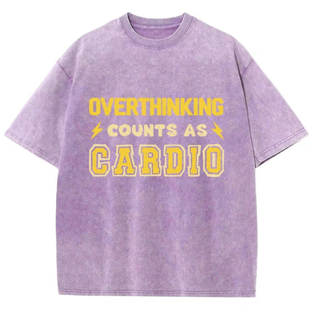 Overthinking Counts As Cardio Vintage Distressed T-shirt