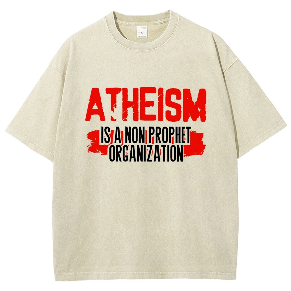 Atheism Is A Non-Prophet Organization Vintage Distressed T-shirt