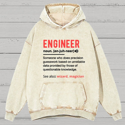 Engineer Definition Vintage Distressed Hoodie