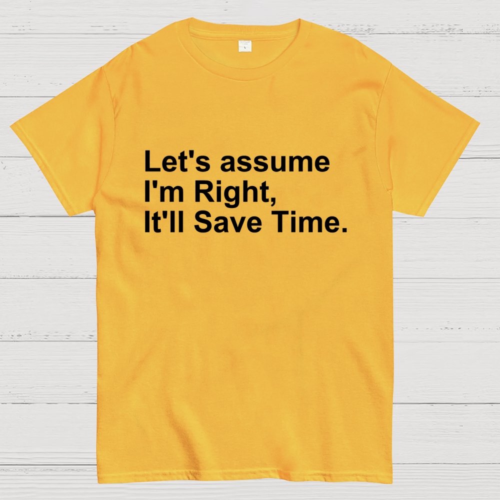 Let's Assume I am Right Geek T-Shirt