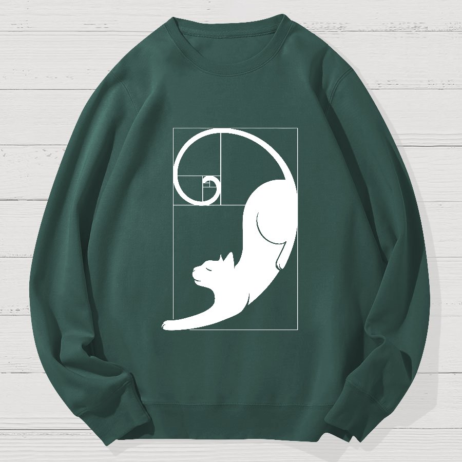 Fibonacci Kittens Geek Cotton Sweatshirt