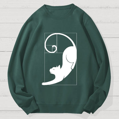 Fibonacci Kittens Geek Cotton Sweatshirt