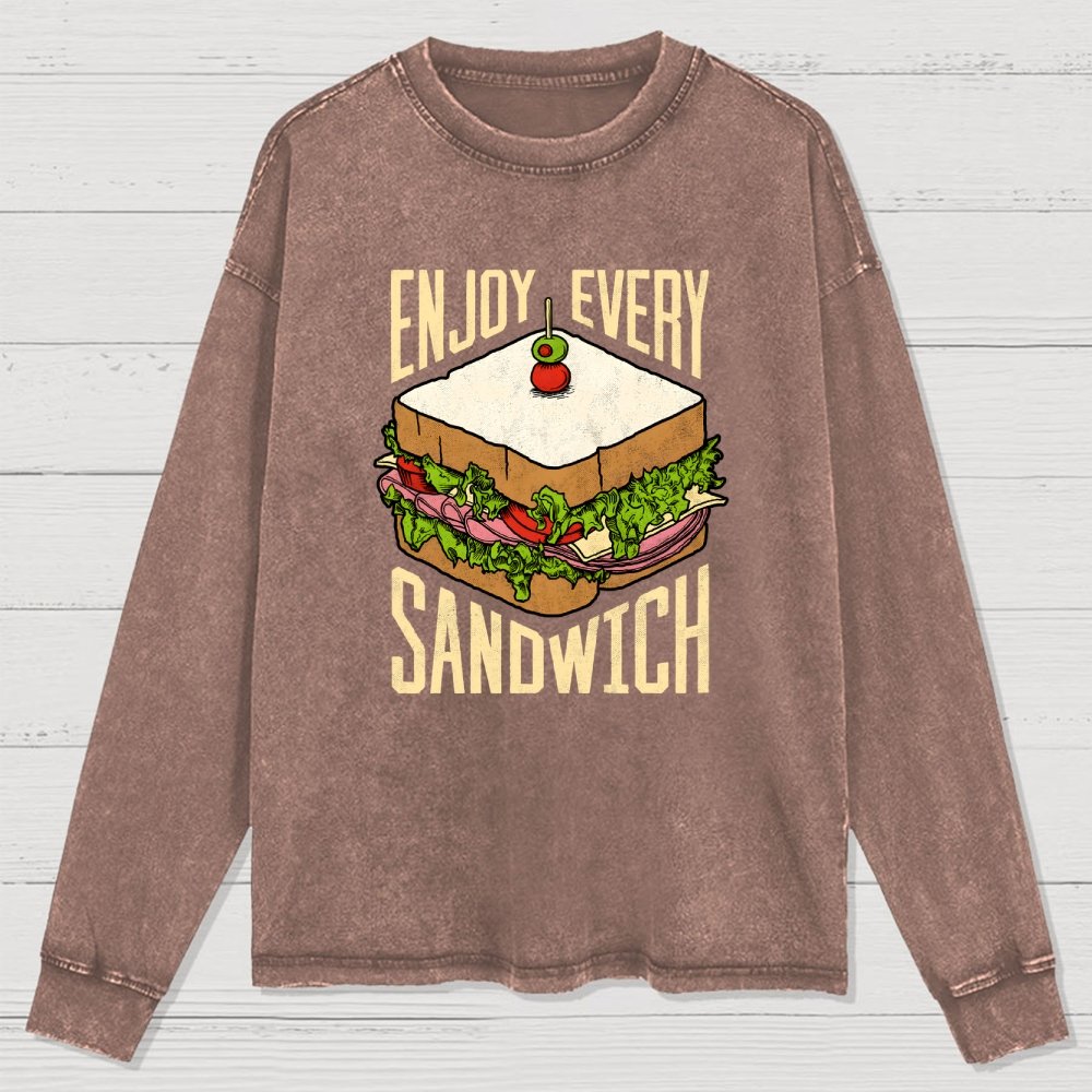 Enjoy Every Sandwich Washed Long Sleeve Tee