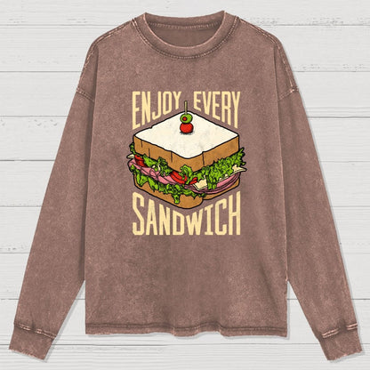 Enjoy Every Sandwich Washed Long Sleeve Tee
