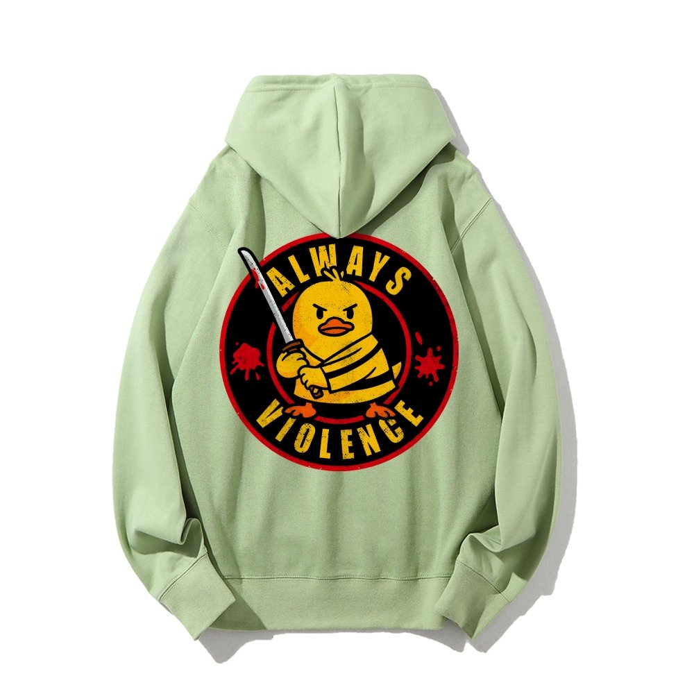 Always violence Printed Back Unisex Cotton Hoodie