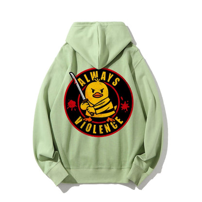 Always violence Printed Back Unisex Cotton Hoodie