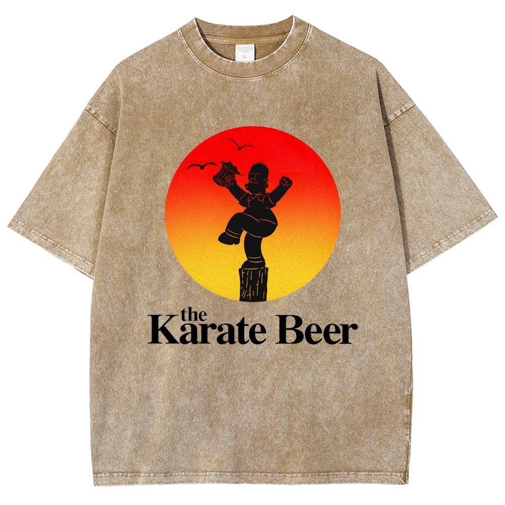 The Karate Beer Vintage Distressed T-shirt
