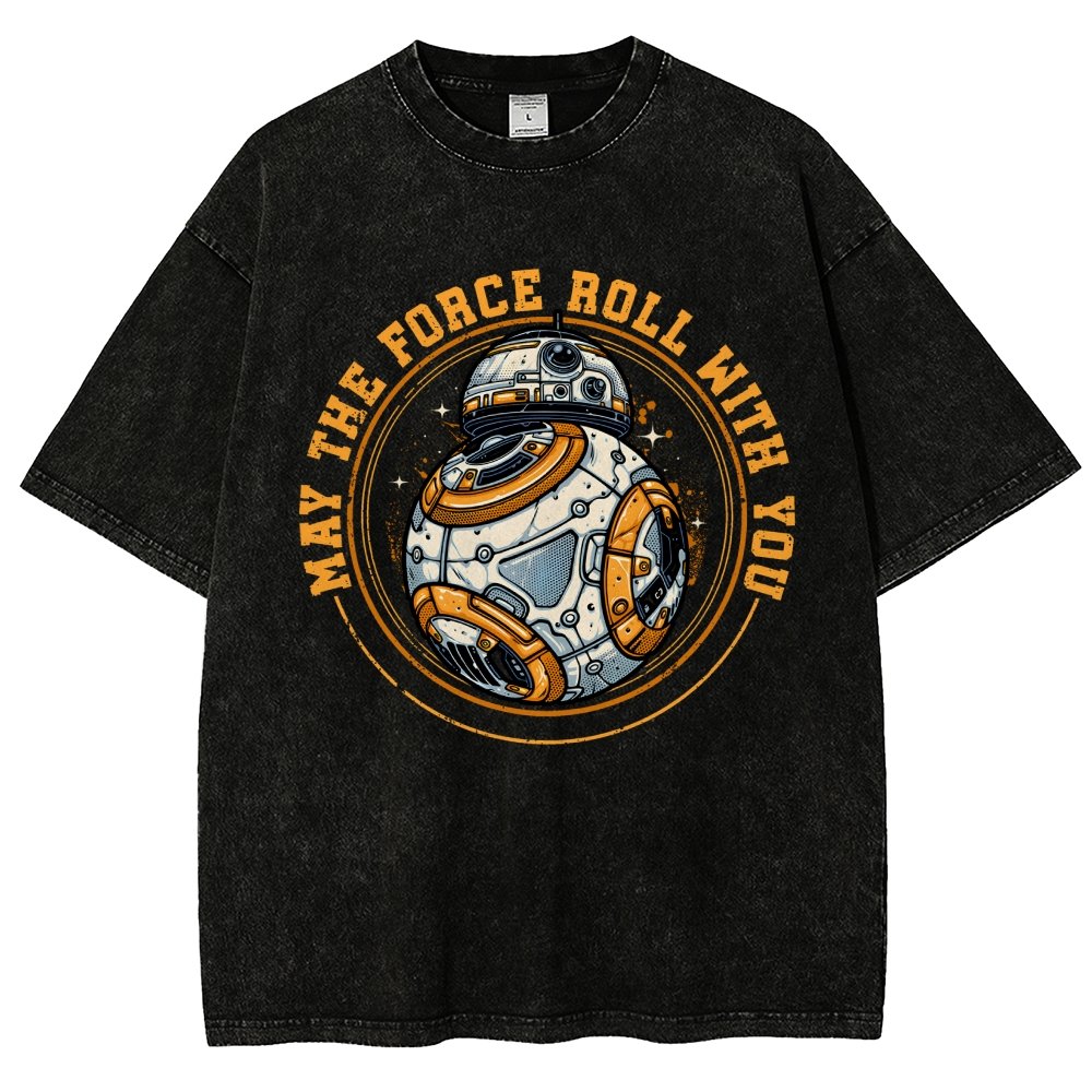 May the power roll with you Vintage Distressed T-shirt