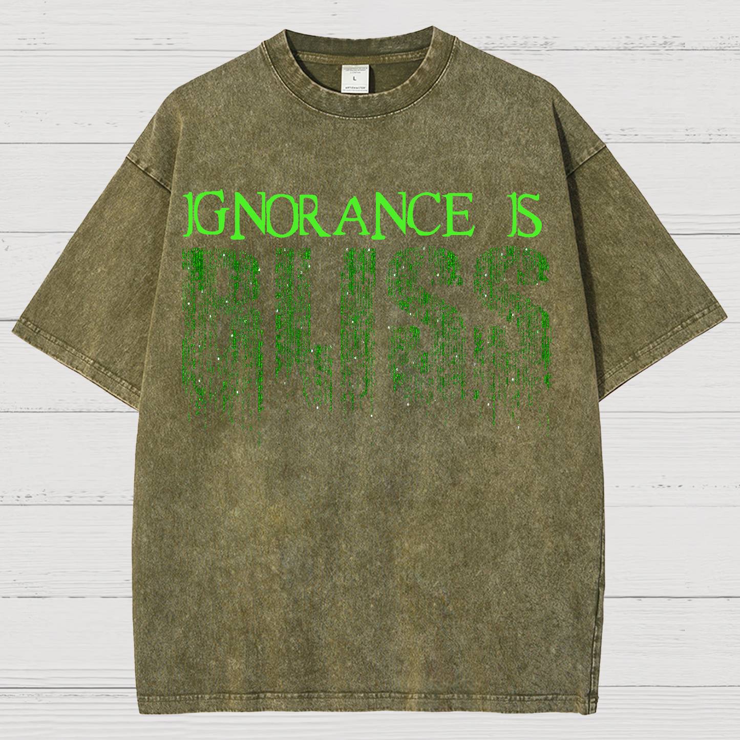 Ignorance Is Bliss Vintage Distressed T-shirt