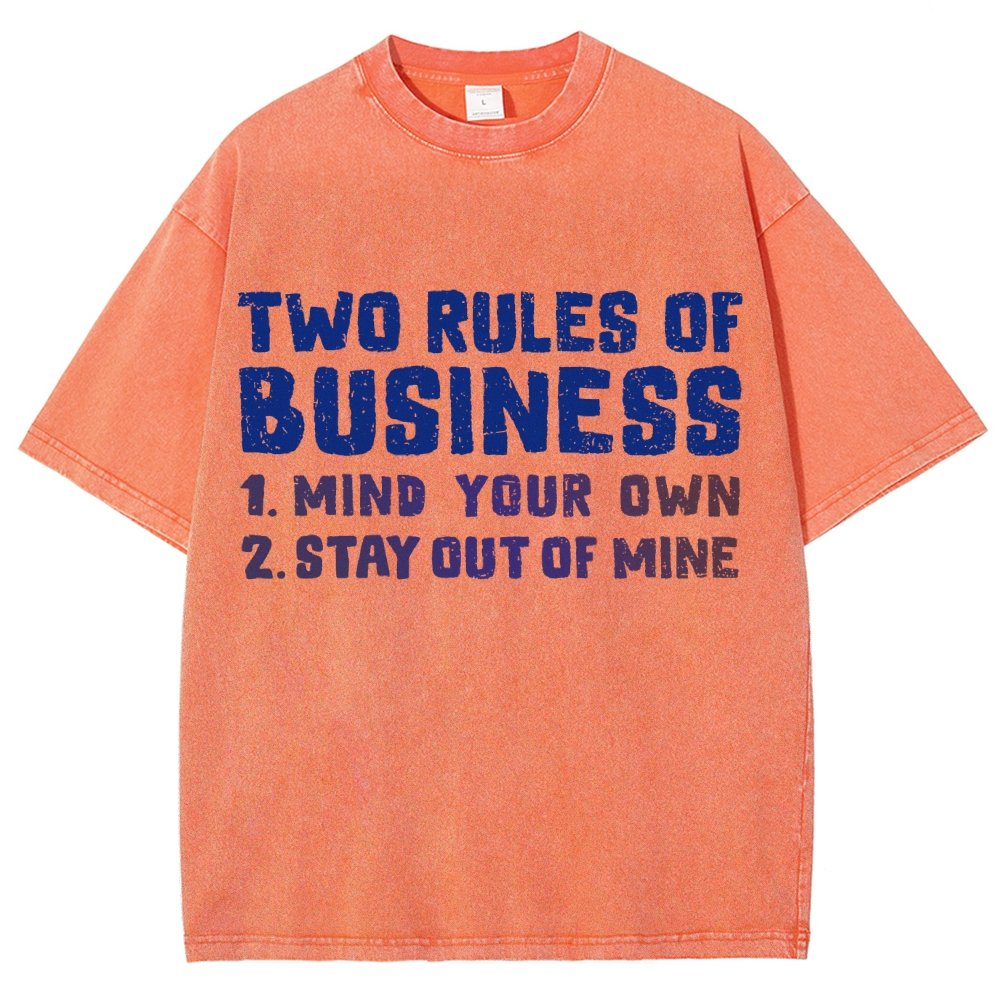 Two Rules of Business Vintage Distressed T-shirt