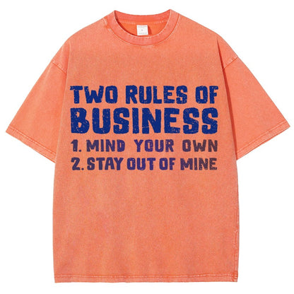 Two Rules of Business Vintage Distressed T-shirt