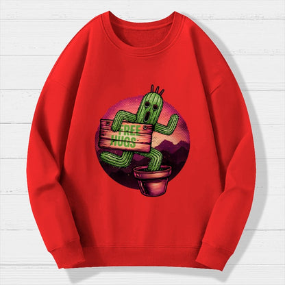 Huggable Cactus Geek Cotton Sweatshirt