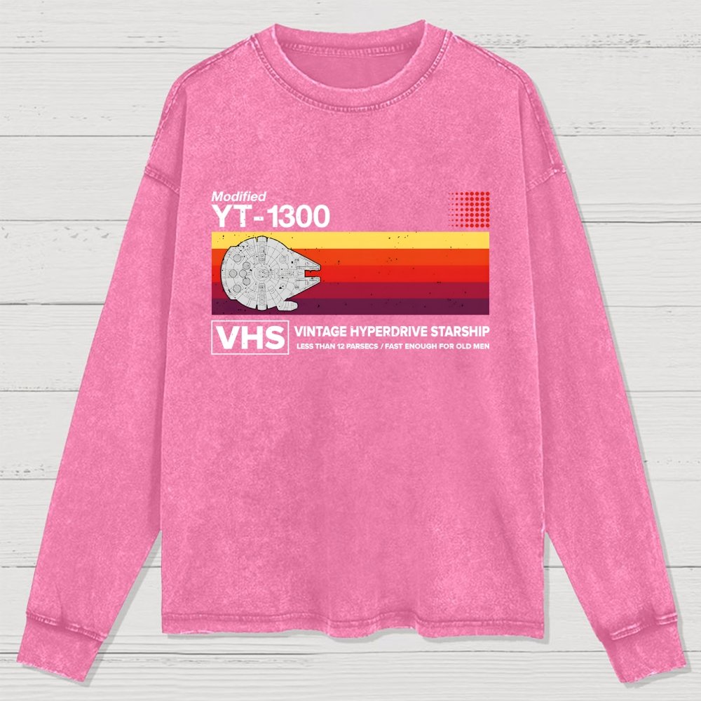 Vintage Hyperdrive Starship Washed Long Sleeve Tee