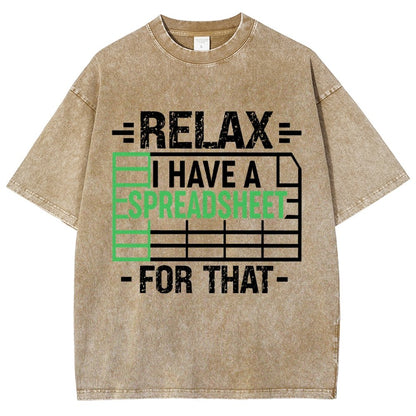 Relax I Have a Spreadsheet For That  Vintage Distressed T-shirt