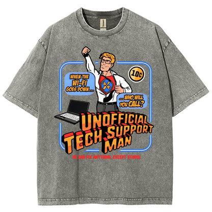 Unofficial Tech Support Man Essential Vintage Distressed T-shirt