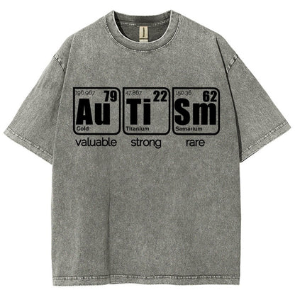 Autism Periodic Table Vintage Distressed T-shirt