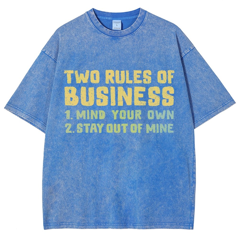 Two Rules of Business Vintage Distressed T-shirt