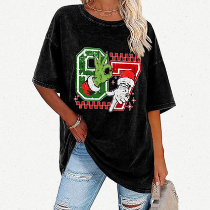 Six Seven 6 7 Christmas Vintage Distressed T-shirt