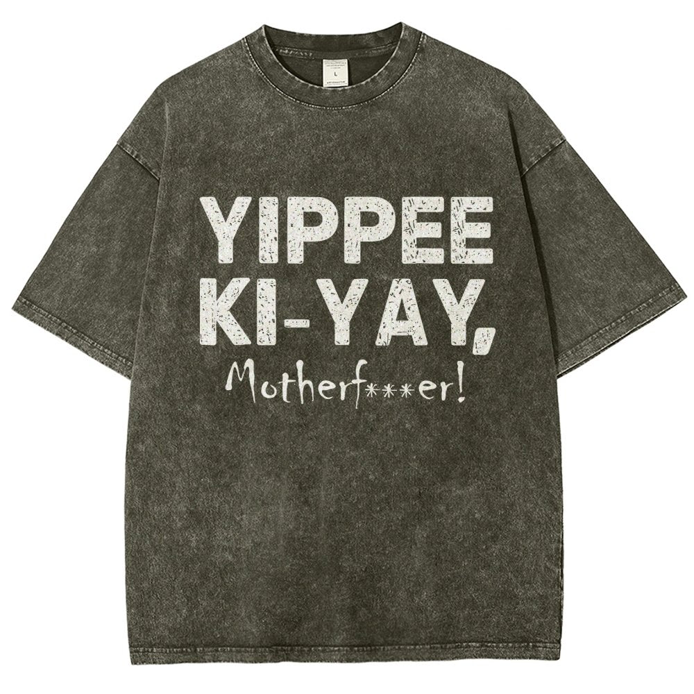 Yippee-Ki-Yay Vintage Distressed T-shirt